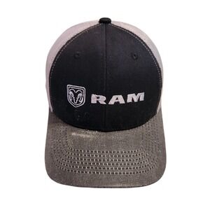 RAM Truck Logo Mesh Back Snapback Baseball‎ Cap Hat Men's Black Gray